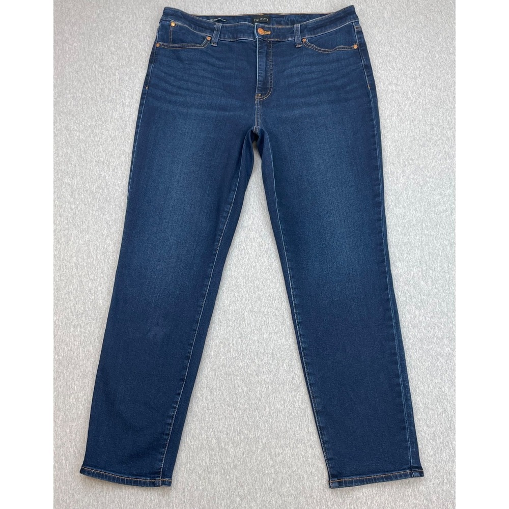 Talbots Jeans Womens 12‎ Blue Cotton Blend Stretch Slim Ankle